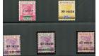 SG41-45. 1902 Set of 5. Brilliant fresh mint...