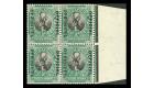 SG O7a. 1943 1/2d Black and green. 'OFFICIAL' Stop after "OFFISI