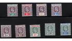 SG54-62. 1904 Set of 9. Very fine mint...