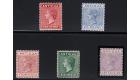 SG25-30. 1884 Set of 5. Superb fresh mint...