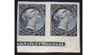 SG102ab. 1891 1/2c Grey-black. 'Imperforate Pair'. Superb part i