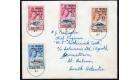 SG172-175. 1961 'Tristan Relief' Set on cover...