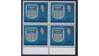 SG88a. 1963 20s Blue. 'Value Omitted'. Brilliant U/M block...