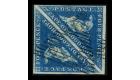 SG2. 1853 4d Deep blue. Superb fine used pair...