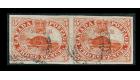 SG5. 1852 3d Red. Select superb used pair with large margins...