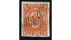 SG14. 1860 6d Orange-vermilion. Exceptionally fine used with lar