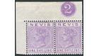 SG34. 1890 1/- Pale violet. Superb fresh top corner pair...