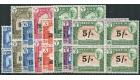 Mukalla. SG20-27. 1951 Set of 8. U/M mint blocks of 4...