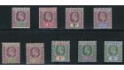 SG76-84. 1902 Set of 9. Superb fresh mint...