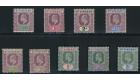 SG76-84. 1902 Set of 9. Superb fresh mint...