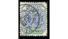 SG4. 1900 2 1/2d Blue and green. Superb fine used...