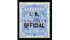 SG O10s. 1890 10/- Ultramarine. 'SPECIMEN'. Superb fresh well ce