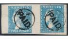 SG44 Variety. 1859 2d Pale blue. 'Papermaker's Watermark'. Super