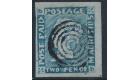 SG14a. 1854 2d Blue/greyish. "PENOE" for "PENCE". Superb used...