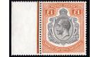 SG107. 1927 £1 Brown-orange. Post Office fresh U/M mint margina