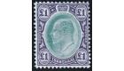 SG272. 1908 £1 Green and violet. Superb fresh well centred mint