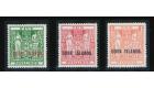 SG132-134. 1943 5/- to £1 'Watermark Upright'. Superb mint...