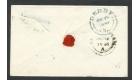 1843. 1d Red-brown. Clean, neat envelope with BLUE M.X...