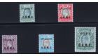 SG 010-013s,015s. 1904 Set of 5. 'SPECIMEN'. Superb fresh mint..