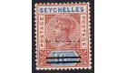 SG38 Variety. 1901 3c on 16c Chestnut and ultramarine. '3 cents'