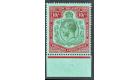 SG96eh. 1919 10/- Green and deep scarlet/green. "Bullet holes" f