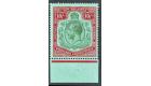 SG96eh. 1919 10/- Green and deep scarlet/green. "Bullet holes" f