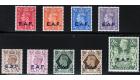 SG S1-S9. 1943 Set of 9. Post Office fresh U/M mint...