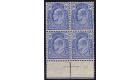 SG120x. 1909 2 1/2 Blue 'Watermark Reversed'. U/M block...