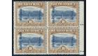 SG54. 1927 10/- Blue and bistre-brown. U/M marginal block...