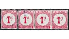 SG D19c Variety. 1965 1p on 1d Red. 'Surcharge Omitted. In Pair'