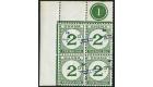 SG D20 Variety. 1965 2p on 2d Green. 'Surcharge Treble. Two Albi