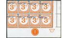 SG D21 Variety. 1965 3p on 3d Orange. ERROR: (Value Only) Omitte