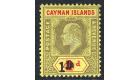 1908. Revenue Stamp. 1d on 4d Black and red/yellow. Superb mint.