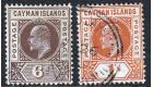 SG11-12.1905 6d Brown and 1/- Orange. Superb used...