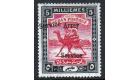 SG A9ab. 1906 5m Scarlet and black. 'Overprint Double, One Diago