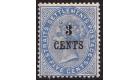 SG82. 1885 3c on 5c Blue. Choice superb fresh mint...