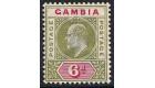 SG51a. 1902 6d Pale sage-green and carmine. 'Dented Frame'. Supe