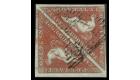 SG1a. 1853 1d Deep brick-red. Superb used pair...