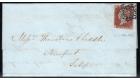 1842. 1d Red-brown on cover. Black M.X. and blue framed "PyP No.