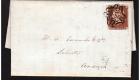 1843. 1d Red-brown. Superb '3' in M.X. on cover...