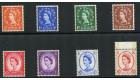 SG599-609. 1959 Set of 8. Phosphor-graphite. U/M mint..