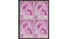 SG51. 1948 10/- Bright purple. Post Office fresh U/M block...