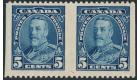 SG345a. 1935 5c Blue. 'Imperforate Between' Pair U/M...