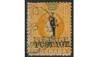 SG37b. 1886 1d on 1 1/2 Orange. 'Surcharge Double'. Superb used.