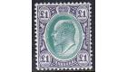 SG258. 1903 £1 Green and violet. Superb fresh mint...