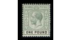 SG89. £1 Dull green and black. Superb fresh mint with beautiful