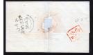 1843. 1d. Red-brown on cover with GREEN Maltese Cross...