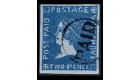 SG40. 1859 2d Deep blue. 'SHERWIN'. Brilliant fine used...