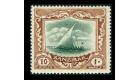 SG295. 1921 10r Green and brown. Choice superb fresh mint...