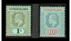 SG33-34. 1908 Set of 2. 1/- and 10/-. Superb fresh mint...